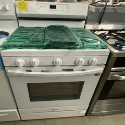 Stove Gas Range Air Fry Samsung White 