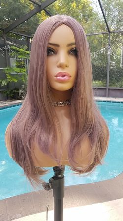 Long Pink Straight Wig