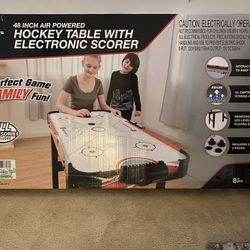 48 INCH AIR POWERED HOCKY TABLE W/ ELECTRONIC SCORER
