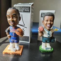 Allen Iverson And Donovan McNabb McDonald's Bobbleheads 