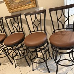 set of 4 new bar stool swivel sturdy 