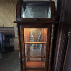 Antique Wooden Display Cabinet