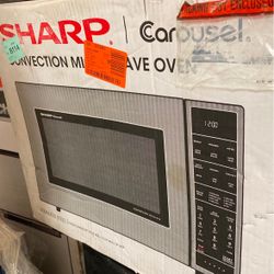 Sharp 1.5 cu. ft. Countertop Convection Microwave in Stainless Steel, Built-In Capable with Sensor Cooking