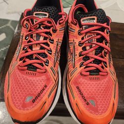 Brooks Transcend Shoes Mens 8.5 Orange Run Jog Trail Sneake