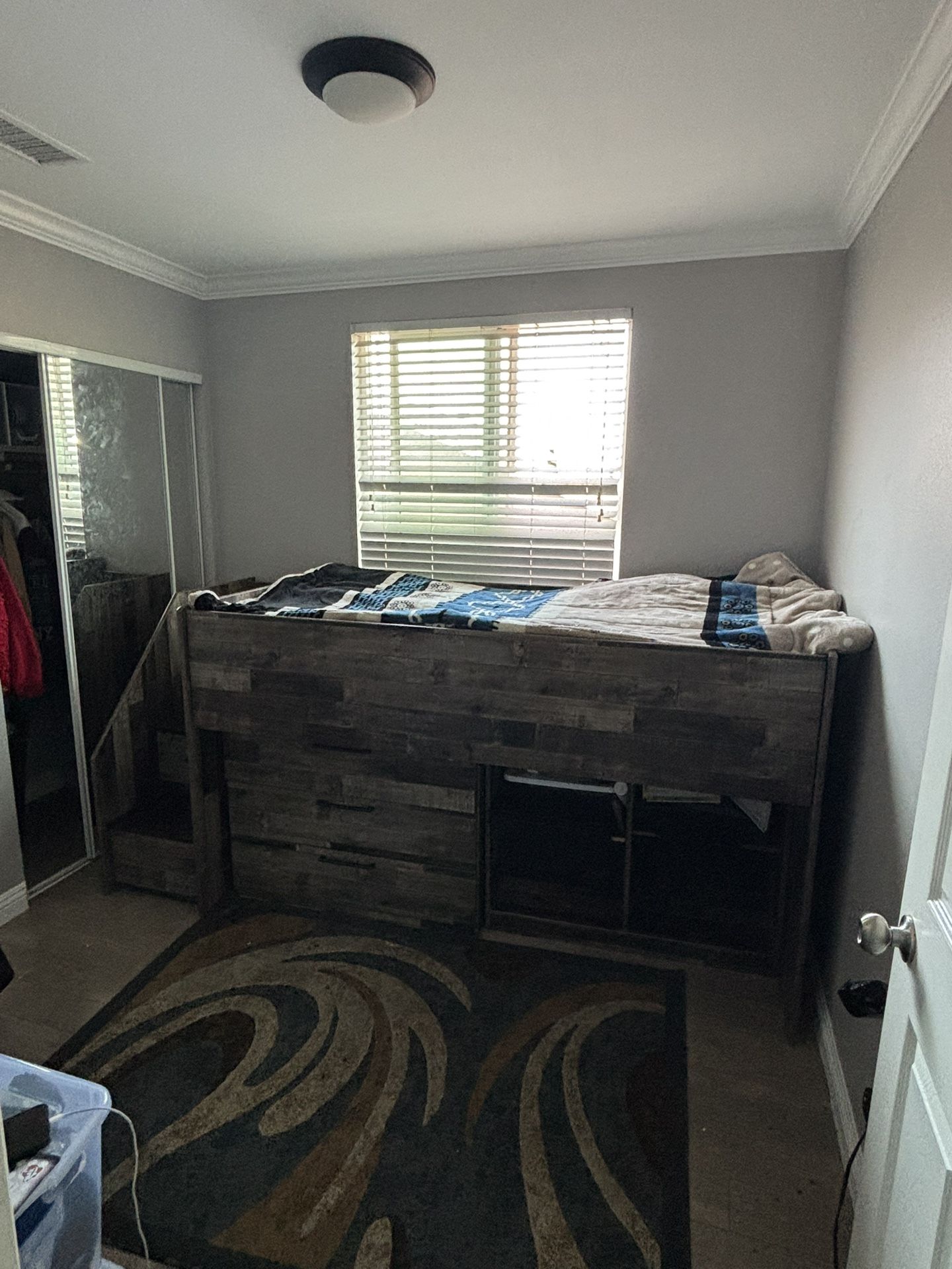 Twin Bed/ Wt Stairs And Storage