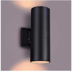 Outdoor Wall Light,Dusk to Dawn Sensor Exterior Lighting - 2 Light Bulbs Included,Aluminum Wall Mount Sconce-Up Down Light Fixture for Porch, Backyard