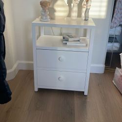 Two White Nightstands
