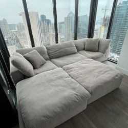 Can Deliver! 5 Piece Cloud Sectional Sofa Couch