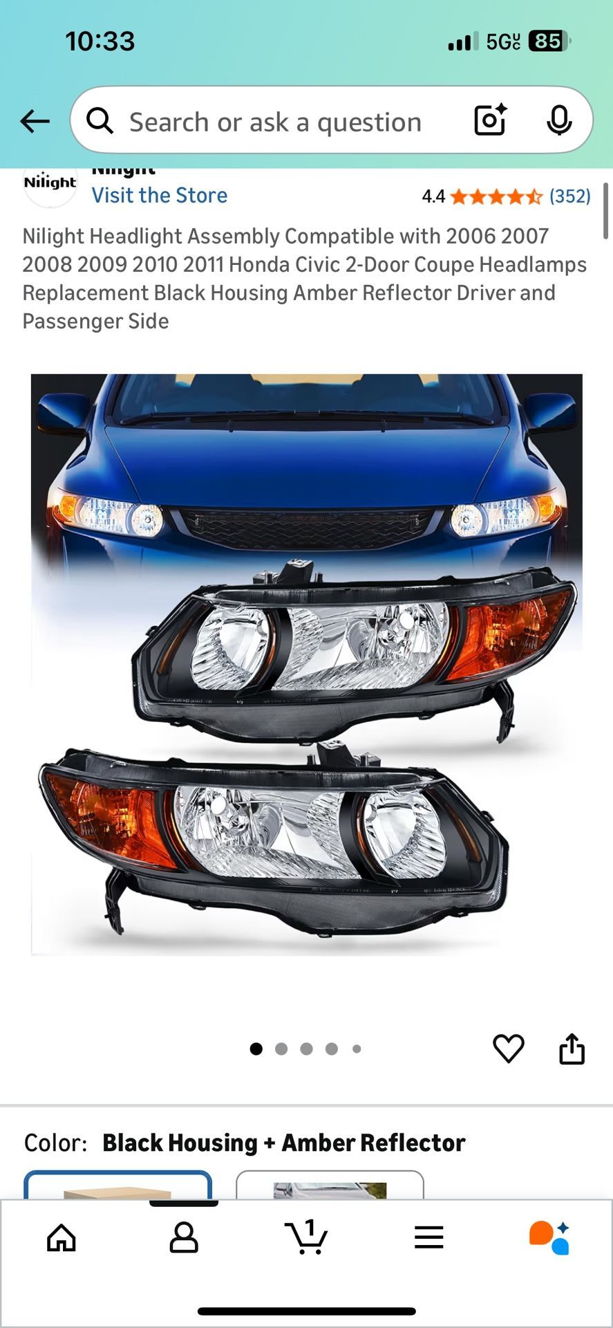 Civic 2007 2D Headlights