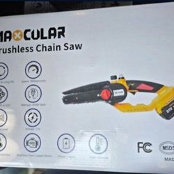 Maxcular  (64) Mini Chainsaw Cordless 6-Inch with 4.0 Ah Battery,2024 Upgraded Portable Handheld Chain Saw,Battery Level Display.