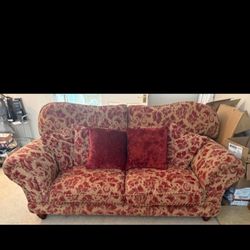 Red Victorian Sofa 