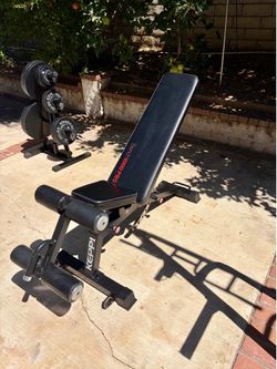 Keppi Bench1000 Pro Adjustable Weight Bench w/ Leg Extension & Preacher Curl Attachment