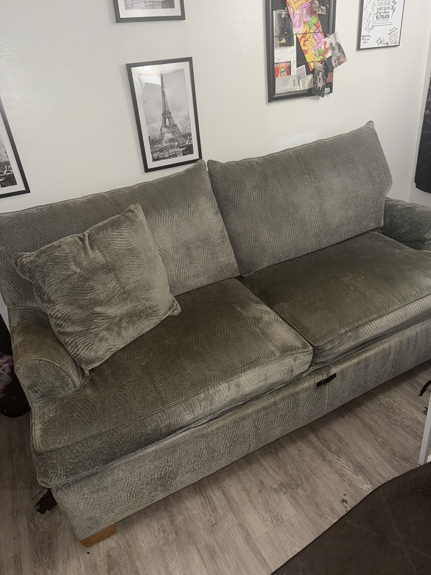 Ethan Allen Sage Green Sofa Bed 