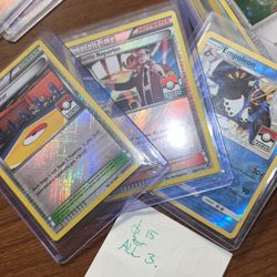 3 Pokemon World Champion Stamped Cards