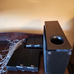LG Speaker System with 5 speakers and  Subwoofer. 