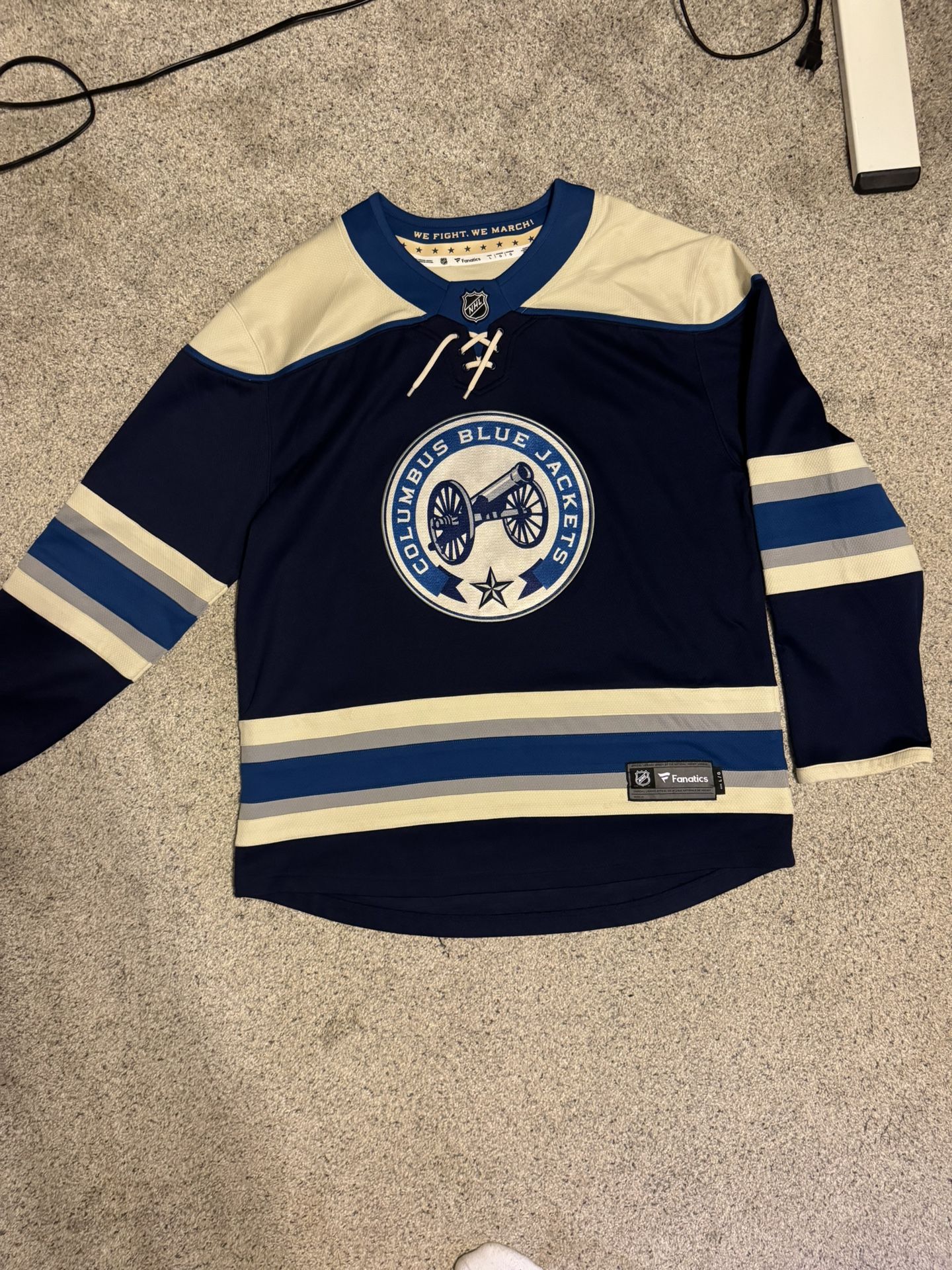 Men's Columbus Blue Jackets Fanatics Navy Alternate Premium Jersey