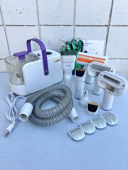 Pet Grooming Vacuum Kit For Dogs Cats Hair Trimmer Nail Grinder