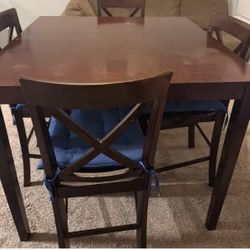 4 Seated Wooden Table 