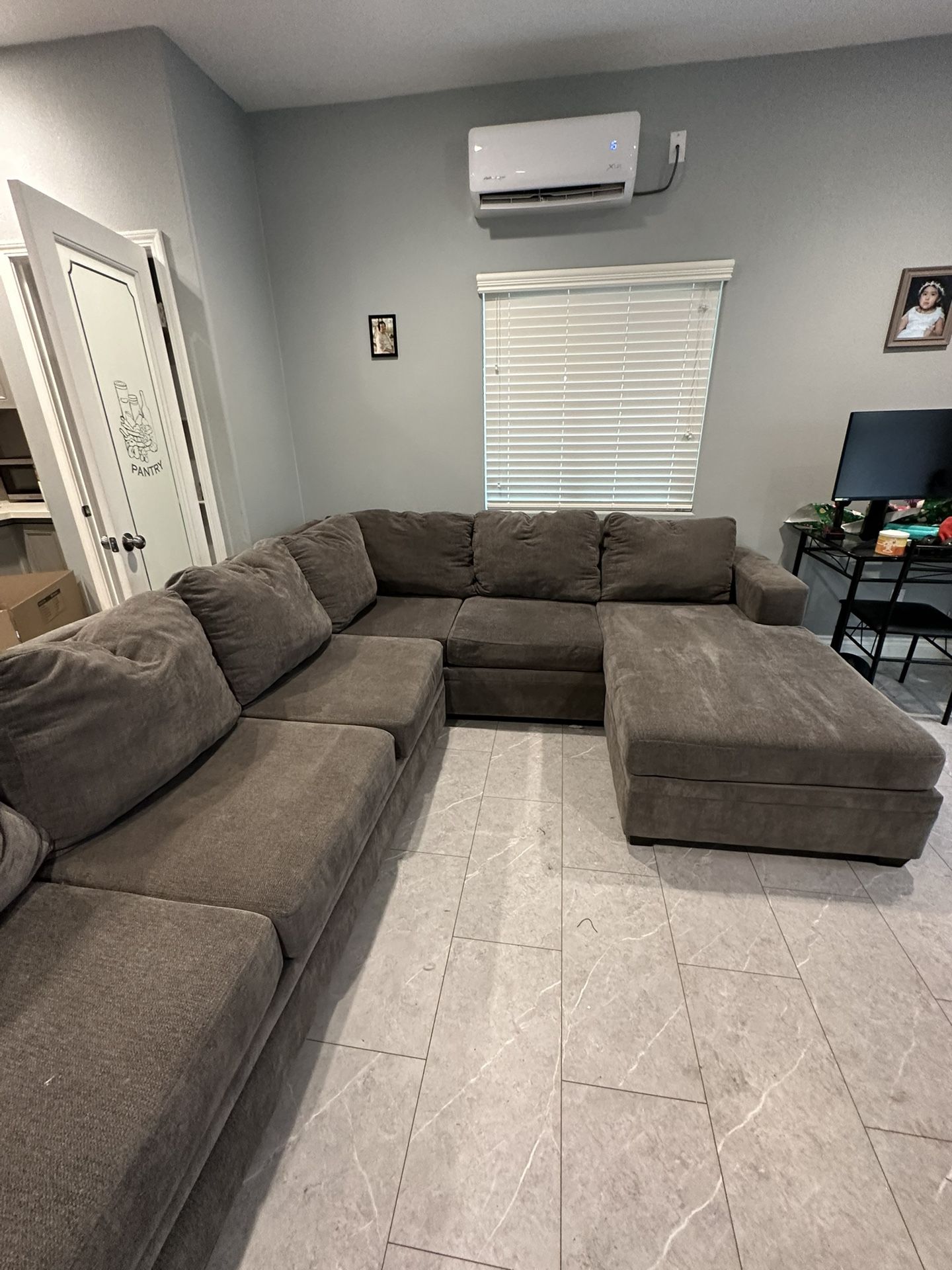 Sectional Queen Memory Foam Sleeper Sofa Bed