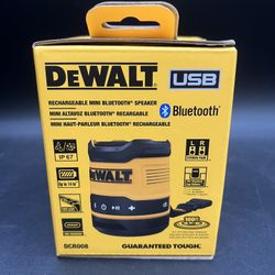 Dewalt Rechargeable Mini Bluetooth Speaker DRC008
