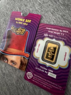 Pamp 5 gram Willy wonka gold bar