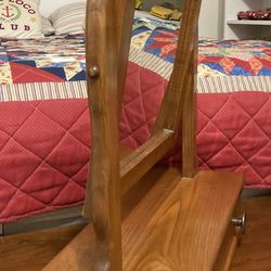 Vintage Table Mirror With Drawer 