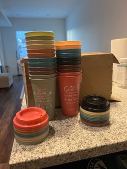 Brand new ! 22 pcs Tumbler Set - Christian Tumbler Set - 16 oz Tumblers with lid