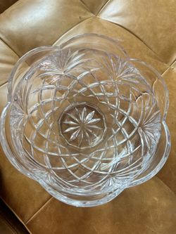 Set of 3 Crystal Serving Bowls. Noritake. Laura Glass & Fostoria