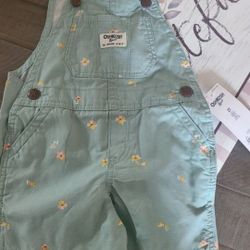 NEW OSHKOSH OVERALLS SHORTS SUPER CUTE 
