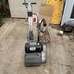 Clarke American standard 8 inch wood floor sander model EZ-8HDTR. serial number S005151, 12 masters.
