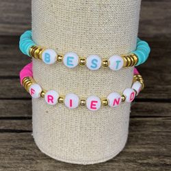 Personalized Heishi Bead Stacking Bracelets