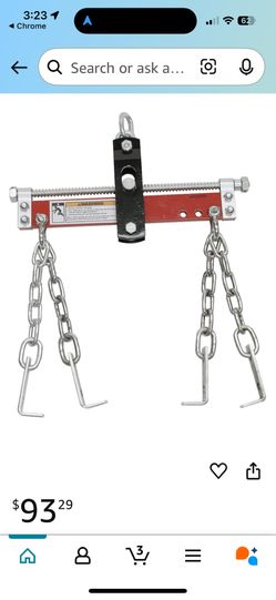 Cherry picker, engine hoist engine, sling