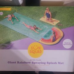 Giant Rainbow Spraying Splash Mat 