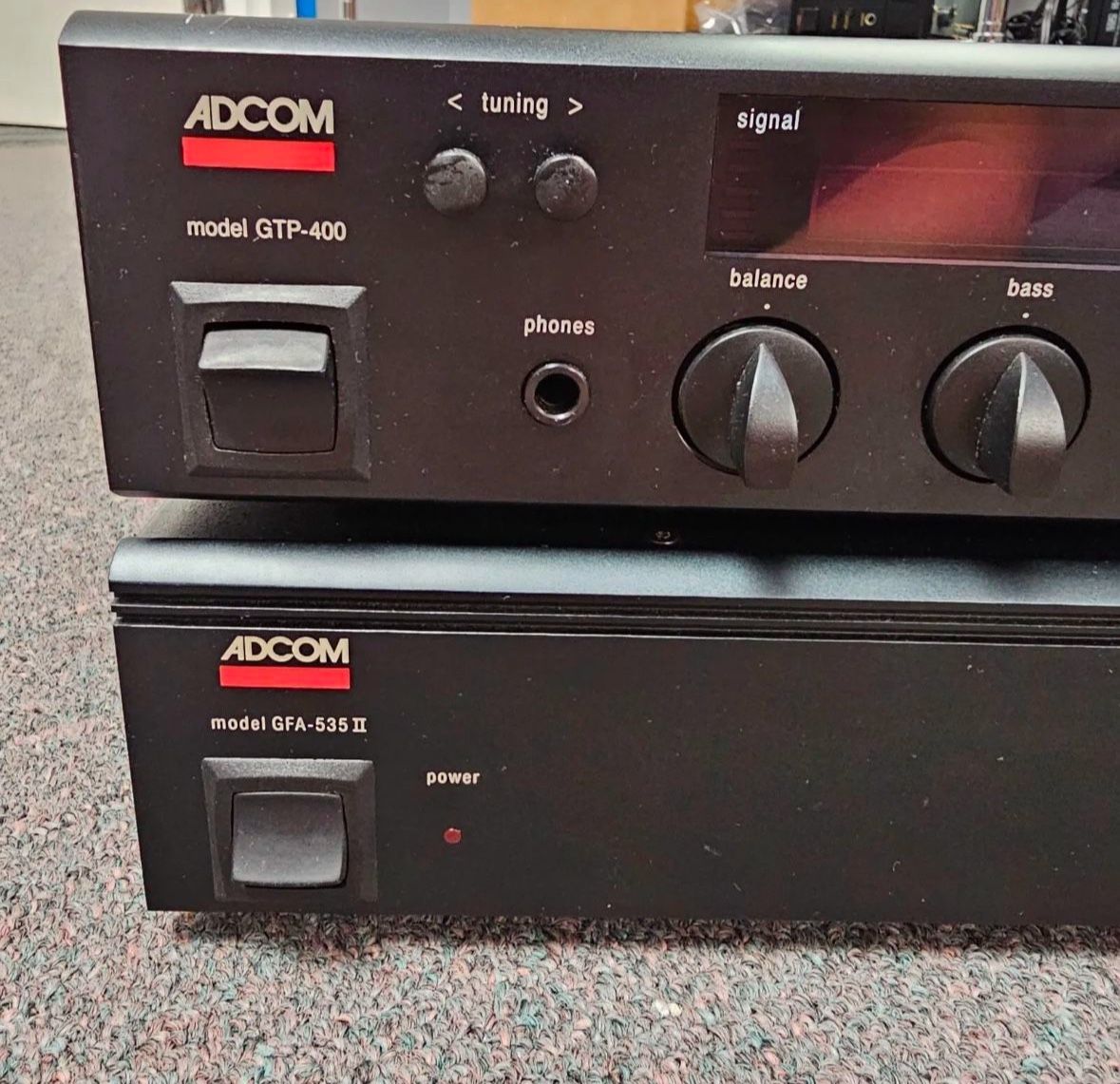 ADCOM GTP-400 Tuner Preamplifier & ADCOM GFA-535 II Power Amplifier Set