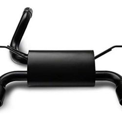 New -Axle-Back Exhaust with Black Tips | Durable Steel Muffler Exhaust Upgrade | Deep Tone Axle Back System | Compatible with 2018 Jeep Wrangler