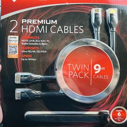 NEW 2-Pack 9ft 4K HDMI Cables – High Speed HDR