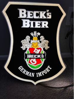 Vintage Bar light Becks Beir 20x15x5" works great