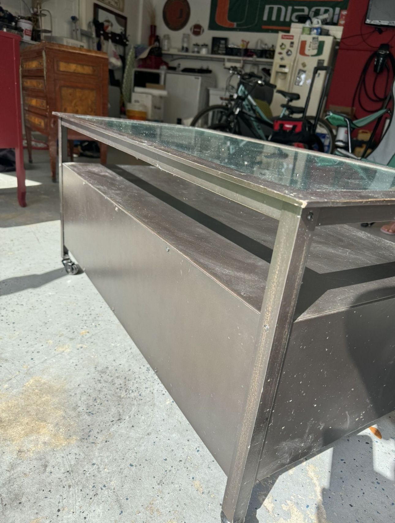 Metal Rolling Console Table