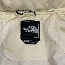 XS White The North Face Fur Hood Zip Up Vest 