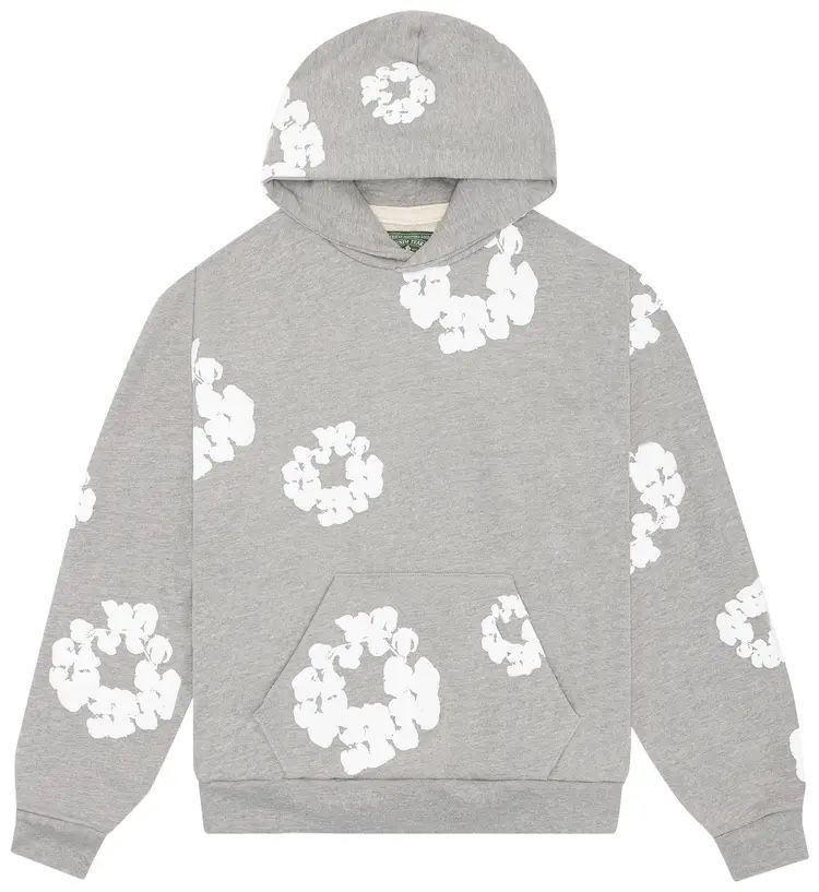 GRAY DENIM TEARS COTTON WREATH HOODIE