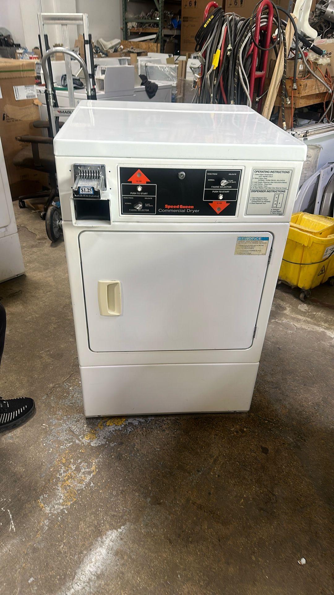 Coin Slide Speed Queen dryer front loader