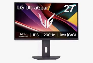 LG - UltraGear 27" IPS QHD 200Hz Gaming Monitor with DisplayHDR 400 (HDMI, DisplayPort) - Black.
