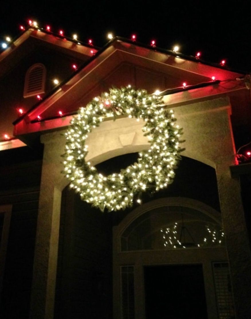 Giant 45x45 Outdoor Pre Lit Wreath