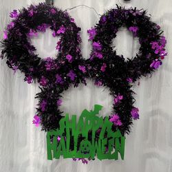 Halloween Decor - Mickey Wreath