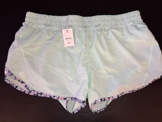 Simply Southern Mint Green Blue Pink Seashell Running Shorts- BRAND NEW- Women