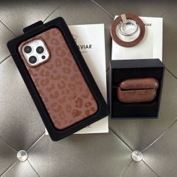 New IPhone 15 Pro Max Bundle (Brown Leopard)