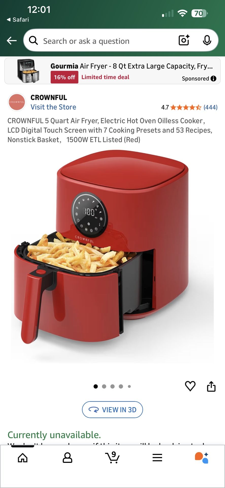 Crownful Air Fryer 5qt