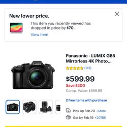 Like New Professional Camera With Extra Battery 