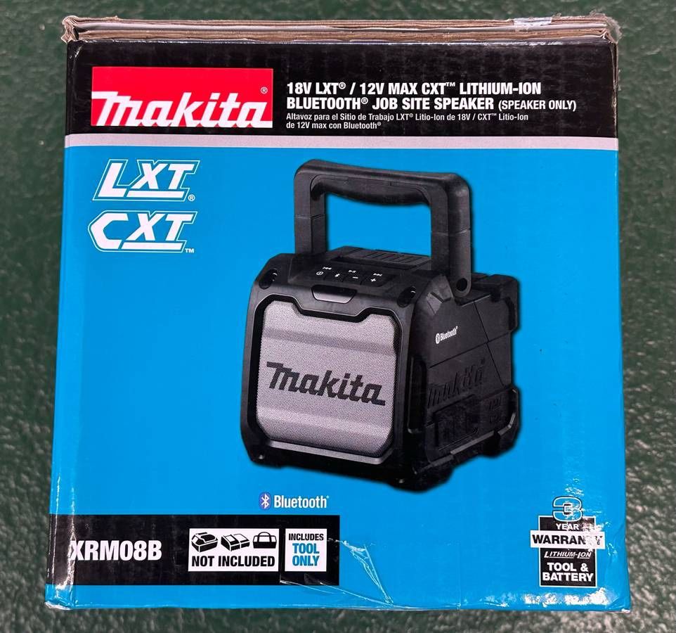NEW! Makita XRM08B 12V/18V Max CXT Bluetooth Job Site Speaker
