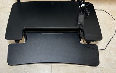 Electric Standing Desk Converter with Keyboard Tray